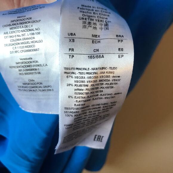 Armani Exchange Blue Black Dress New without tags Size XS - Picture 5 of 11